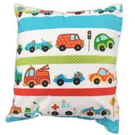 Pościel dla dzieci - Poszewka 40x40 796E Auta Samochody Pasy Niebieskie obustronna - miniaturka - grafika 1