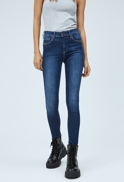 PEPE JEANS SPODNIE JEANSOWE NIEBIESKIE RURKI NA ZAMEK XS/28 1Z7F3_A* T4A