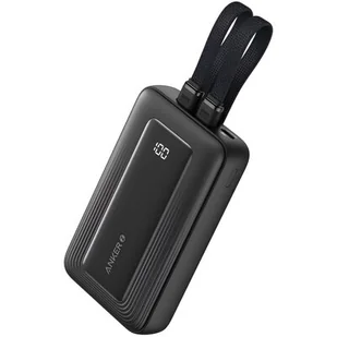 Anker Zolo (A1680G11) 10000mAh 30W wbudowany kabel USB-C i Lightning Czarny - Powerbanki - miniaturka - grafika 1