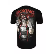 Koszulki sportowe męskie - Pit Bull T-Shirt Boxing 19 Black - miniaturka - grafika 1