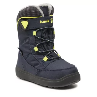 Buty dla dziewczynek - Śniegowce KAMIK - Stance 2 NF4297  Navy/Yellow - grafika 1
