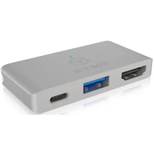 ICY BOX ICY BOX IB-DK4030-2C Docking Station silver - Części i akcesoria do laptopów - miniaturka - grafika 1