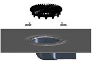 Odwodnienia, kanały i akcesoria - HL Korpus wpustu balkonowo-tarasowego DN75 poziomy z kołnierzem bitumicznym - miniaturka - grafika 1