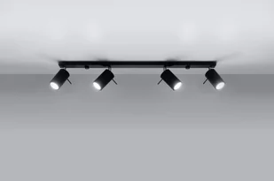 Sollux Lighting Natynkowa LAMPA sufitowa SL.332 metalowa OPRAWA listwa SPOT regulowane reflektorki czarne SL.332 - Lampy sufitowe - miniaturka - grafika 1