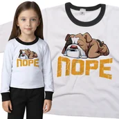 Piżamy dla dziewczynek - Piżama dziecięca Leniwy Buldog Angielski Foch 98/104 - VoloDonum - miniaturka - grafika 1