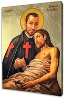 Ikony i obrazy sakralne - Ikona Święty Kamil de Lellis - patron chorych i opiekun potrzebujących - miniaturka - grafika 1