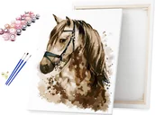 Malowanie po numerach - Malowanie po numerach Portret Konia - na krośnie / beliart - miniaturka - grafika 1