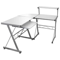 Biurka - Vidaxl narożne biurko komputerowe, czarne, 132x112x99 cm - miniaturka - grafika 1