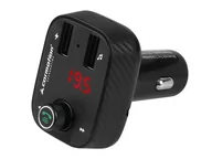 Transmitery FM - Transmiter FM LED + HandsFree + woltomierz 8-30V + ładowarka 2x USB 3.4A - miniaturka - grafika 1