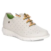 Półbuty damskie - Maciejka Półbuty Damskie Skórzane Białe-36 - miniaturka - grafika 1