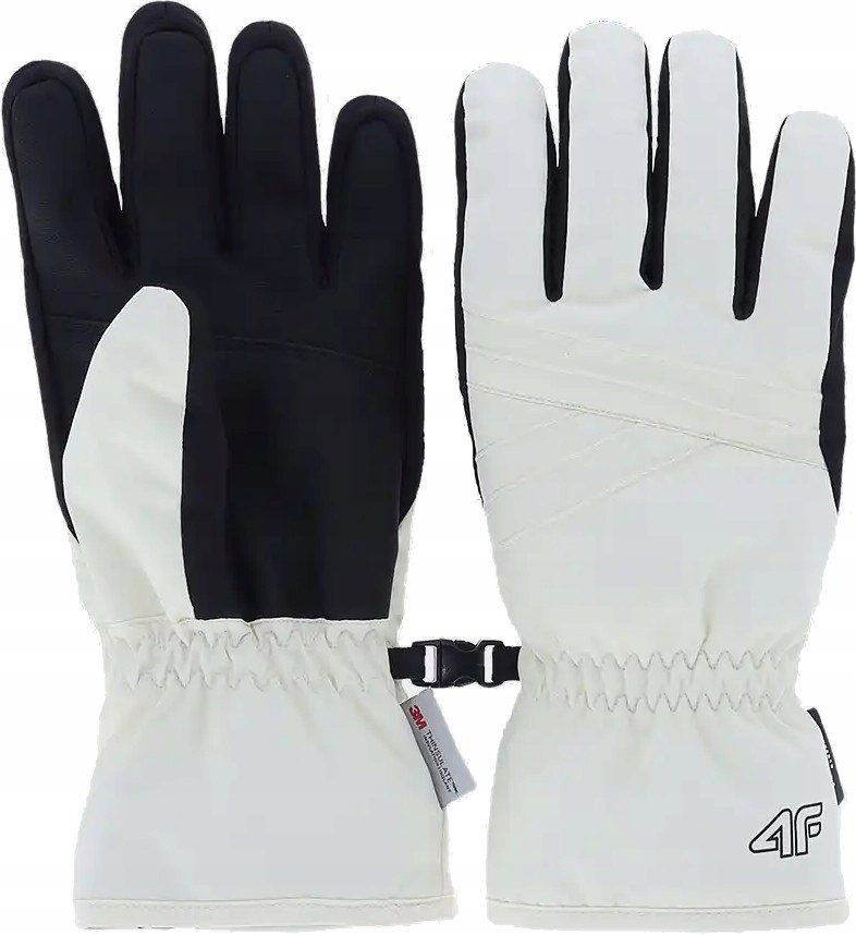 Damskie rękawice narciarskie 4F FGLF159 kremowy 12S XL