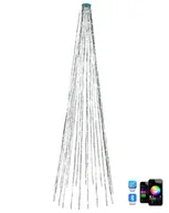 Oświetlenie świąteczne - BELIANI Łańcuch świetlny LED zielony 400 lampek 2 m sterowany aplikacją zmienne kolory z timerem i włącznikiem lampki choinkowe do salonuReplika acja - miniaturka - grafika 1