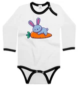 Body dla niemowląt - Body dziecięce Królik Zając Tulący Wielką Marchew Dzień Marchewki 98/104 - miniaturka - grafika 1