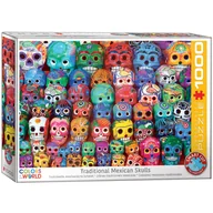 Puzzle - Eurographics Puzzle 1000 Traditional Mexican Skulls 6000-5316 - - miniaturka - grafika 1