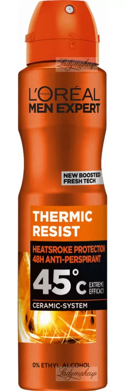 L''Oréal - MEN EXPERT - THERMIC RESIST - HEATSTROKE PROTECTION 48H ANTI-PERSPIRANT - Antyperspirant w areozolu dla mężczyzn - ochrona w wysokich temperaturach do 48H - 250 ml