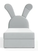 Łóżka dla dzieci i młodzieży - Szare dziecięce łóżko kontynentalne 100x200 cm R8-W11 - miniaturka - grafika 1