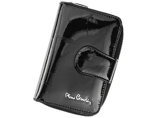 Pierre Cardin, Portfel skórzany damski, 02, Leaf 115, czarny, mały - Portfele - miniaturka - grafika 1