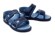 Buty dla dziewczynek - RIDER 83069 ADVENTURE BABY 20729 blue/blue, sandały dziecięce, rozmiary 21-28 - Rider - miniaturka - grafika 1