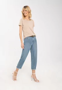 Spodnie jeansowe damskie, Mom Fit, D-TELLSY - Volcano - Spodnie damskie - miniaturka - grafika 1