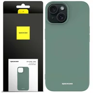 Etui i futerały do telefonów - Spacecase Etui Silicone Case iPhone 15 dark green - miniaturka - grafika 1