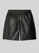 Spodenki damskie - Szorty o kroju comfort fit z imitacji skóry z elastycznym pasem model ‘OLYMPIA’ - miniaturka - grafika 1