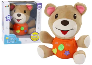 Pluszowy Miś Interaktywny Pluszak Pomarańczowy Grający 23 cm - Maskotki i pluszaki - miniaturka - grafika 1