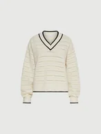 Dresy damskie - maglia donna bianco - miniaturka - grafika 1