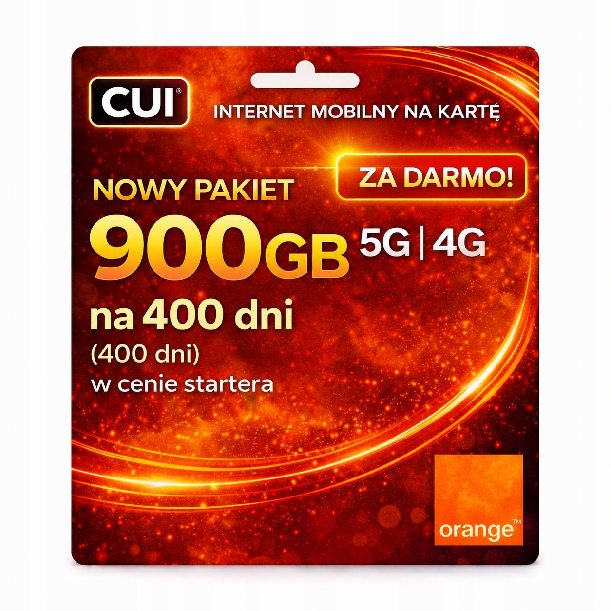 Internet Orange Lte 4G 5G 900GB na 400 dni Karta Sim Router Kamera Gps 5szt