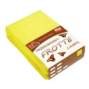 Prześcieradło frotte z gumką 60x120 żółte cytrynowe grube 200g/m2 KARO - Prześcieradła dla dzieci - miniaturka - grafika 1