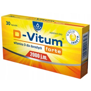 D-Vitum Forte 2000 j.m., 30 kapsułek - Witaminy i minerały - miniaturka - grafika 1
