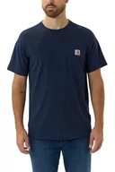 Koszulki sportowe męskie - Koszulka męska T-shirt Carhartt Force Flex Midweight Pocket S/S I26 granatowy - miniaturka - grafika 1