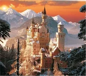 Malowanie po numerach - Norimpex Malowanie po numerach. Zamek w Alpach 6431 40 x 50 cm - miniaturka - grafika 1