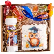 Zestawy upominkowe - UPOMINEK GOTOWA PACZKA dla ucznia SZKOŁA piernik bańki mydlane - miniaturka - grafika 1