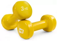 Hantle i ciężarki - Hantle Hantelki Ciężarki winylowe 2x3kg Fitness - miniaturka - grafika 1