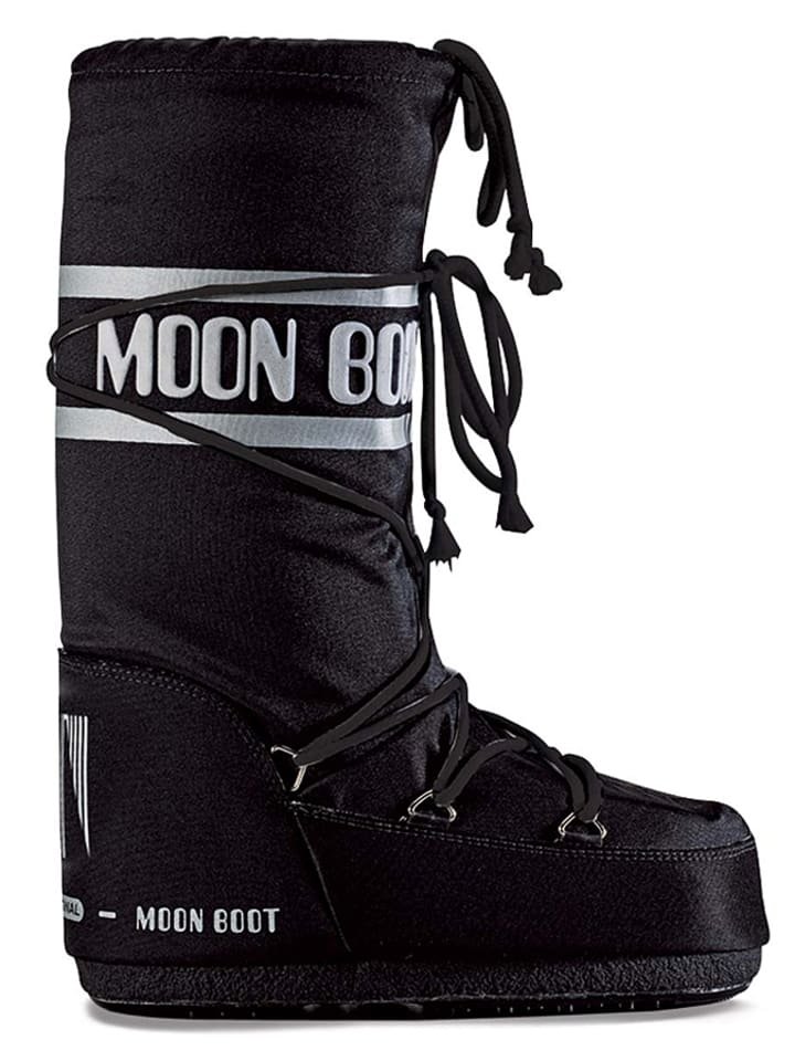 Moon Boot Botki zimowe ''Nylon'' w kolorze czarnym