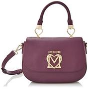 Torebki damskie - Love Moschino Damska torba na ramię Borsa Pu Viola Fioletowa, 11 x 19 x 3 - miniaturka - grafika 1