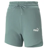 Spodnie sportowe damskie - Krótki Kobieta Puma Essentials zielony - miniaturka - grafika 1