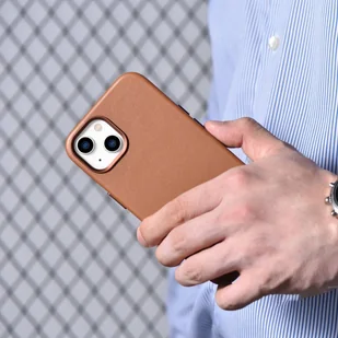 iCarer Case Leather pokrowiec etui z naturalnej skóry do iPhone 14 brązowy (WMI14220705-BN) (kompatybilne z MagSafe) - Etui i futerały do telefonów - miniaturka - grafika 20