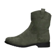 Botki damskie - Wiosenne zamszowe botki damskie S.Barski 66-66 Khaki - S.BARSKI - miniaturka - grafika 1