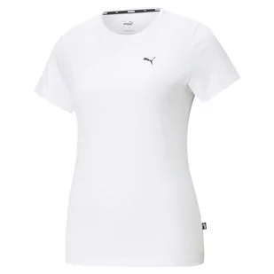 Puma Koszulka Damska T-Shirt Ess Small Logo Tee White 586776 52 M - Koszulki i topy damskie - miniaturka - grafika 1