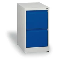Szafy biurowe - B2B Partner Szafa kartotekowa A4, 2 szuflady, niebieski, wys. 1320 mm V002 RAL5005/7035 - miniaturka - grafika 1