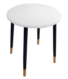 Taboret TRIX D10 biały podstawa czarna/złota - Taborety i hokery - miniaturka - grafika 1