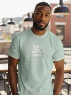 Koszulki męskie - T-shirt bawełniany z nadrukiem XL miętowy - miniaturka - grafika 1