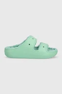 Kapcie damskie - Crocs kapcie Classic Cozzy Sandal kolor turkusowy - miniaturka - grafika 1
