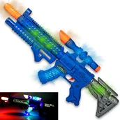 Zabawki militarne - Karabin zabawka niebieski duży światło dźwięk - miniaturka - grafika 1