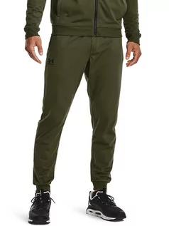 Spodnie sportowe męskie - Under Armour Spodnie dresowe w kolorze khaki - grafika 1