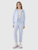 Spodnie sportowe damskie - 4F Spodnie dresowe joggery z modalem damskie - niebieskie M - miniaturka - grafika 1