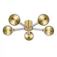 Lampy sufitowe - Sufitowa lampa kulista Mida C0583-05C-2GHF Zumaline szklana mosiądz - miniaturka - grafika 1