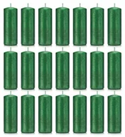 Świece - Świece ozdobne zielone walec kokon 10/4 zestaw 21 - miniaturka - grafika 1
