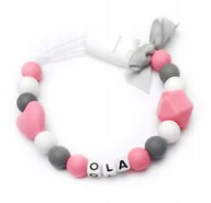 Akcesoria do smoczków - Silikonowa zawieszka z imieniem OLA upominek - miniaturka - grafika 1